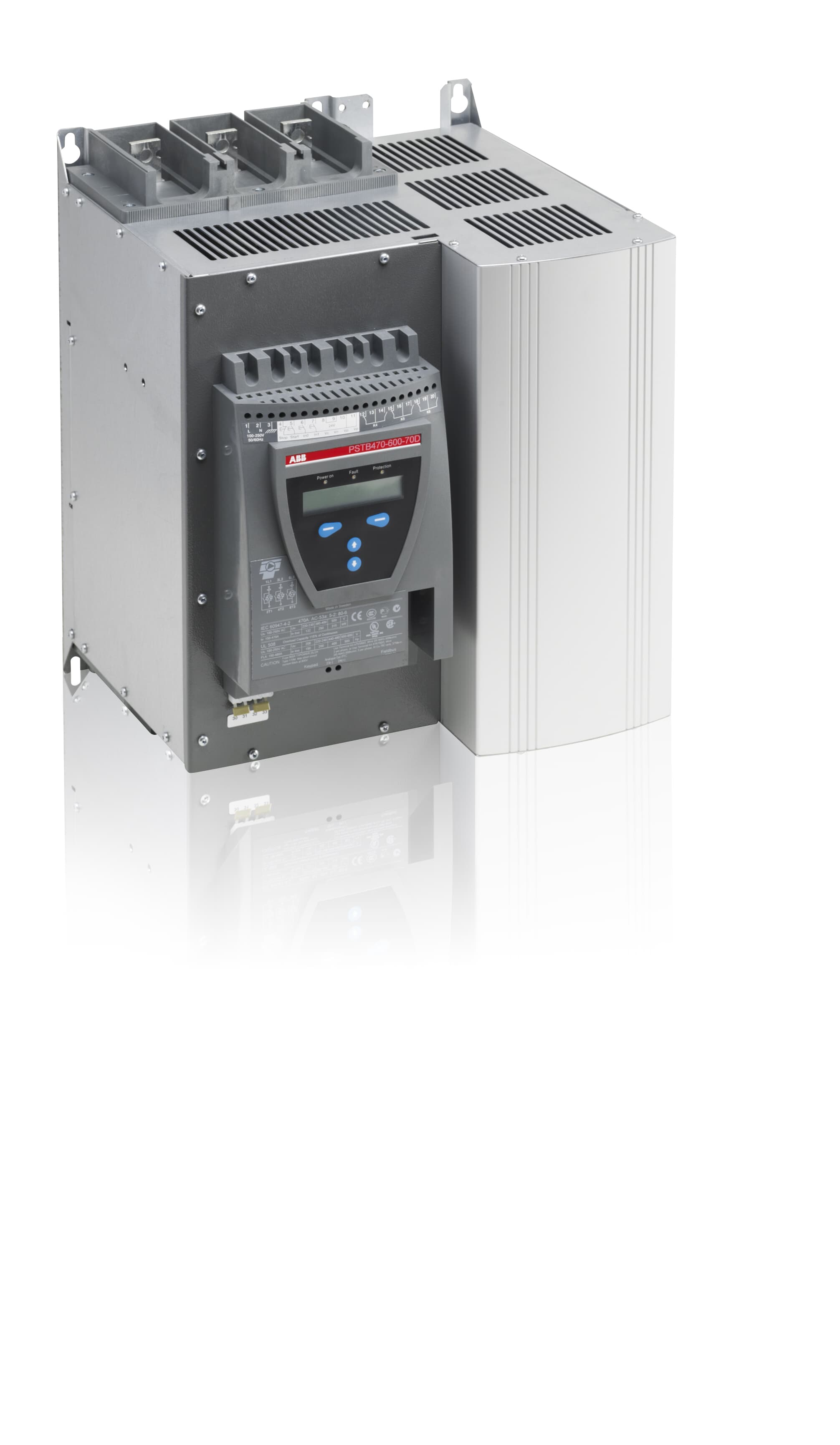 ABB PSTB470 Softstarter, 470 A, 208-600 V AC, part number PSTB470-600-70